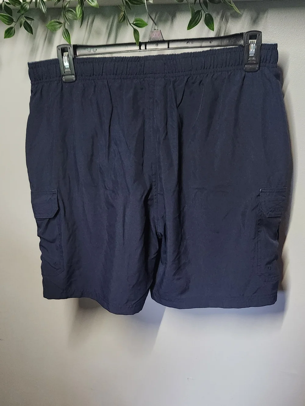 Berkley Jensen Navy Men's Cargo Swim Trunks Large